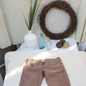 Brown flare leg jeans